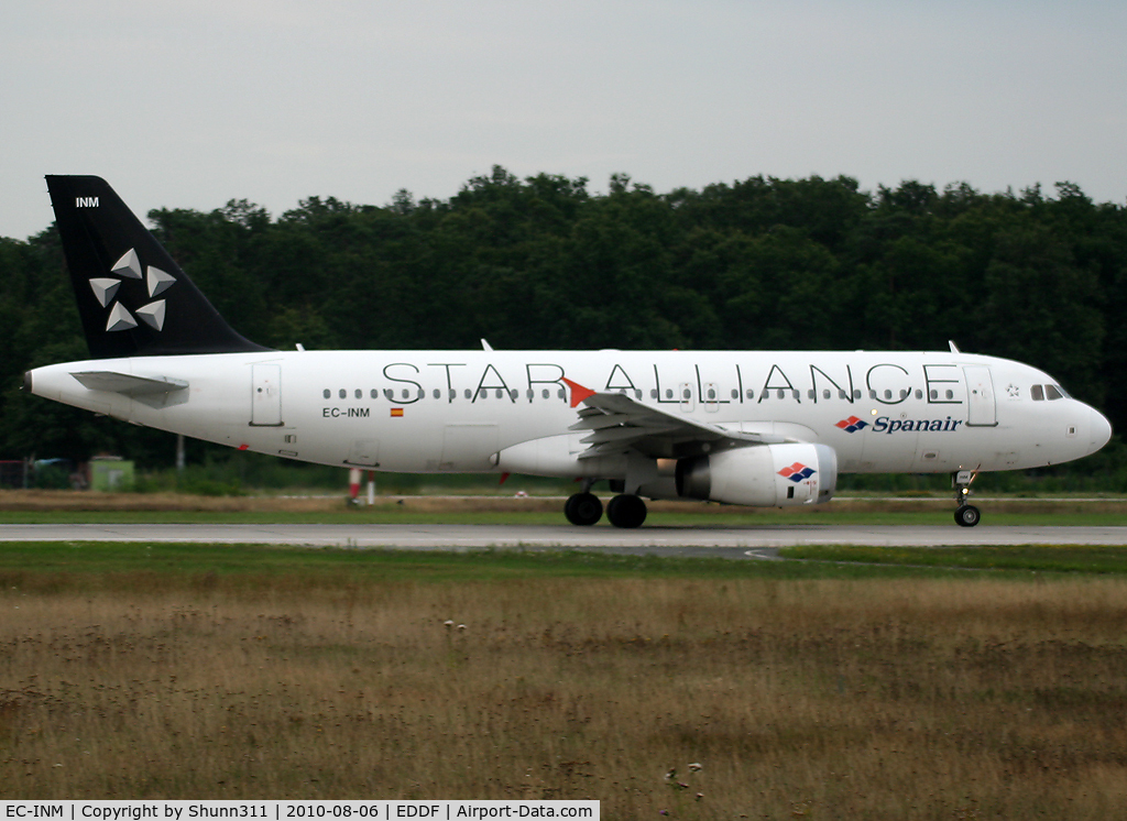EC-INM, 2003 Airbus A320-232 C/N 1979, Taking off rwy 18 in new Star Alliance c/s