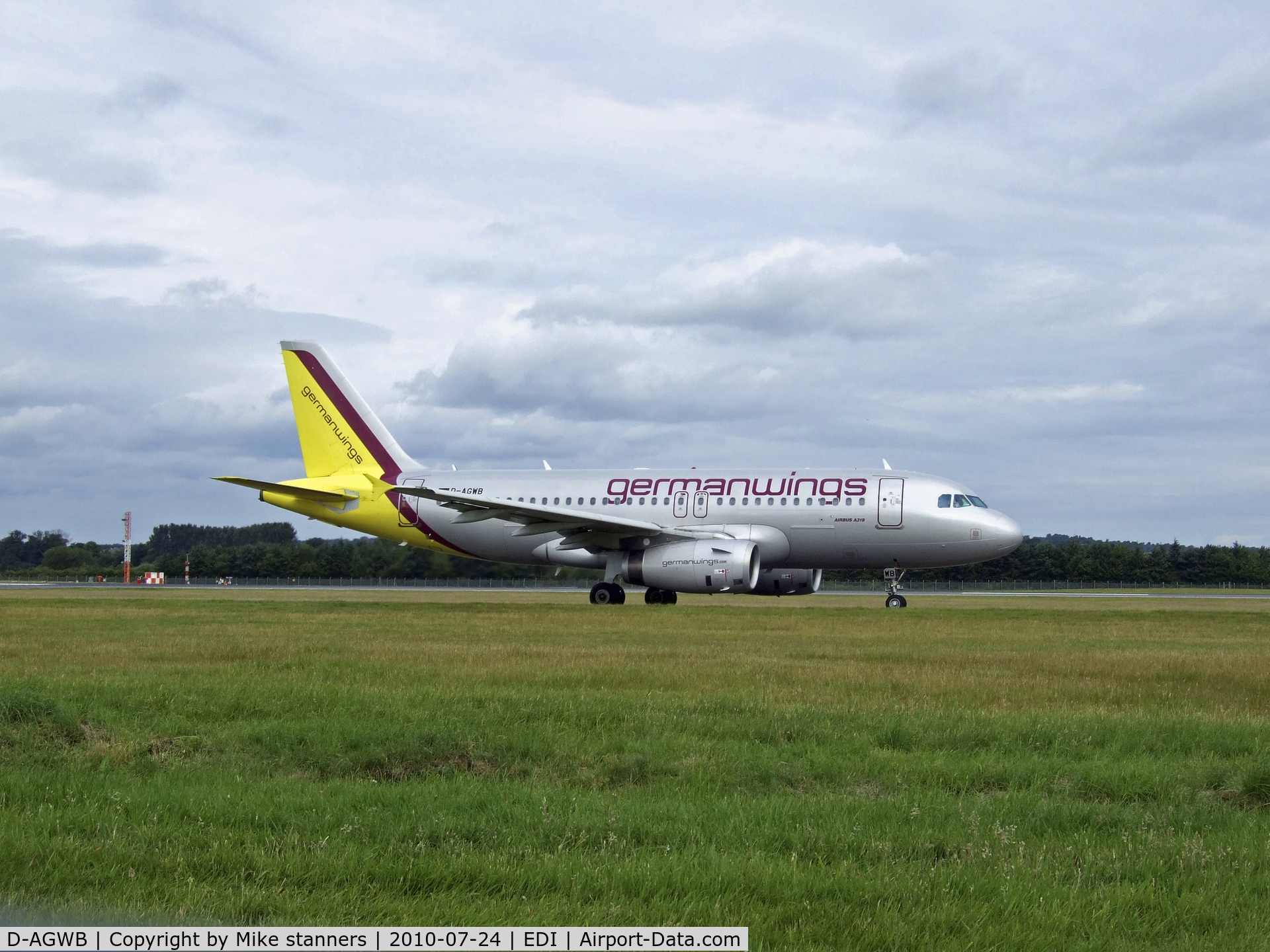D-AGWB, 2006 Airbus A319-111 C/N 2833, Germanwings A319 Arrives at EDI From CGN