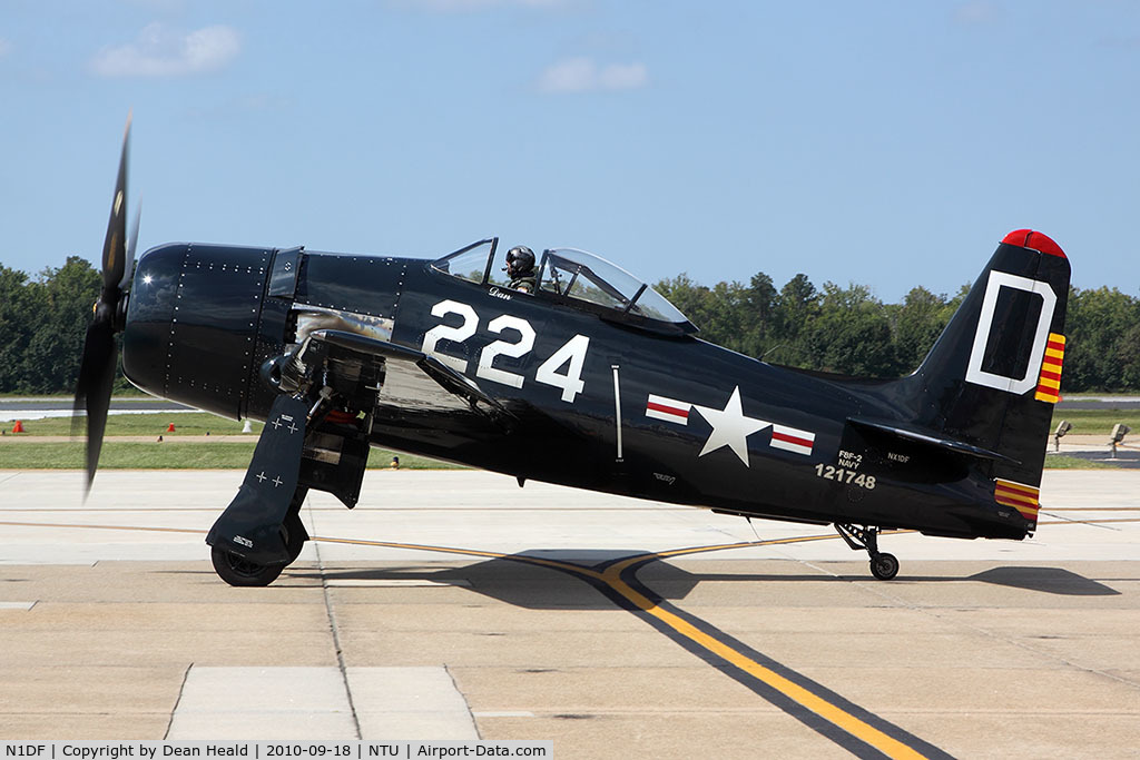 N1DF, 1948 Grumman F8F-2 (G58) Bearcat C/N D.1122, 1948 Grumman F8F-2 Bearcat from Chino, CA performed at the 2010 NAS Oceana Air Show as part of 