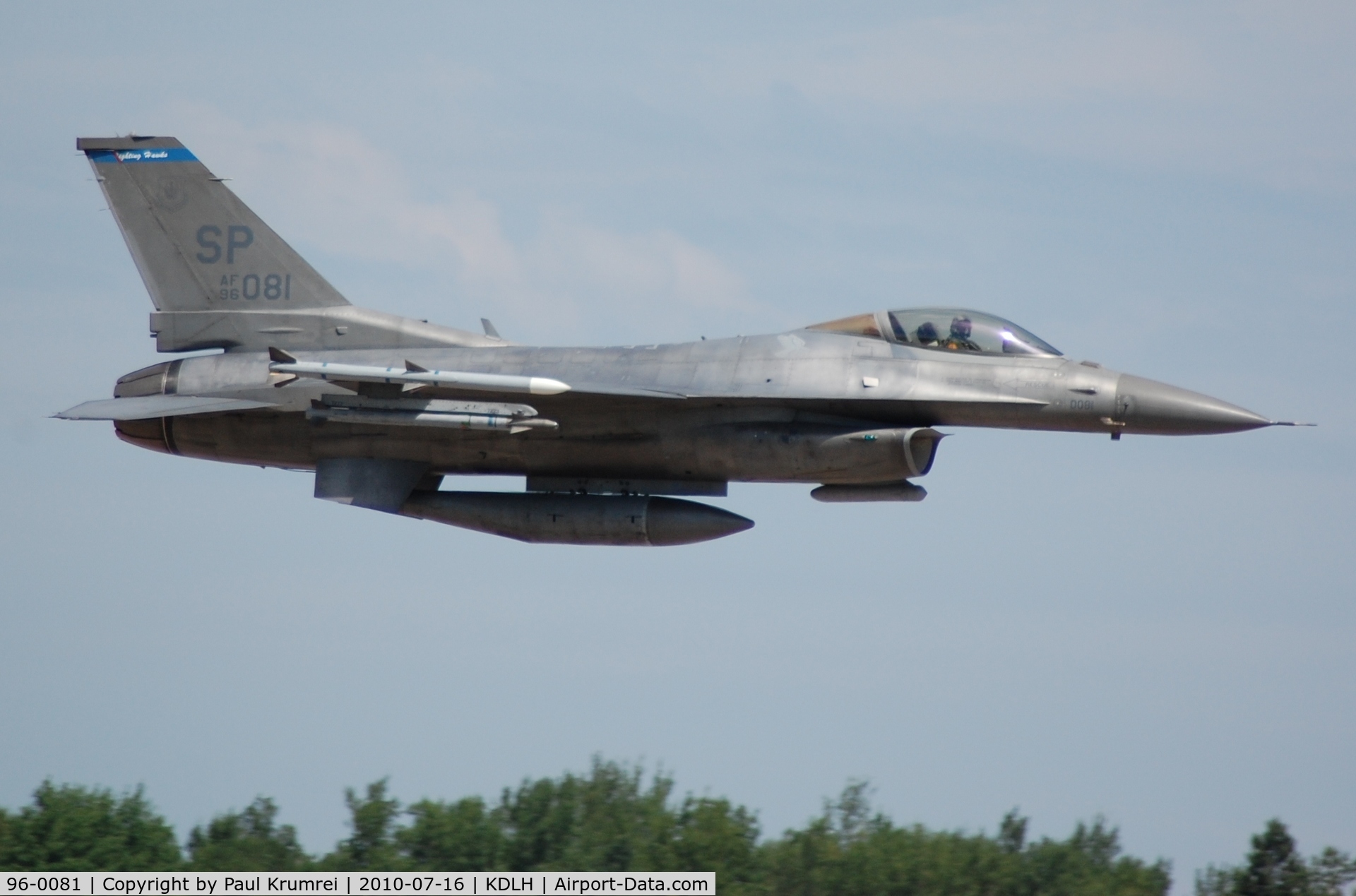 96-0081, 1996 General Dynamics F-16CJ Fighting Falcon C/N CC-203, F-16