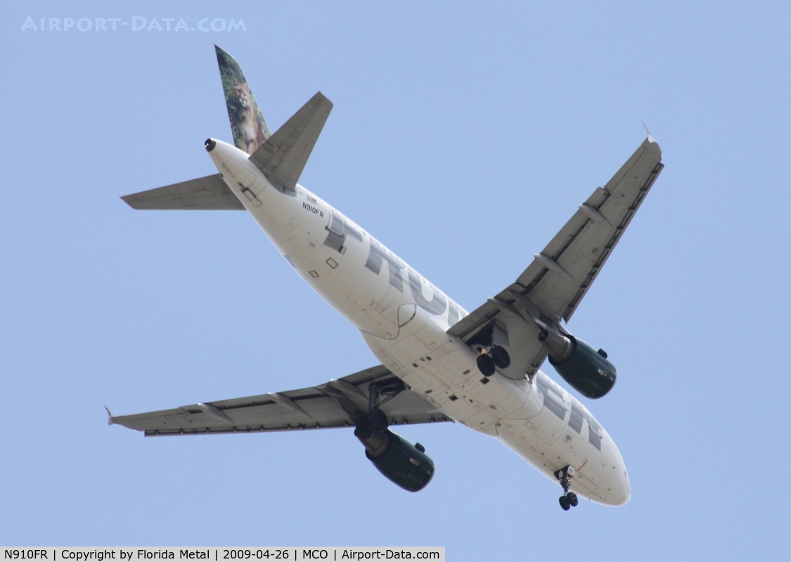 N910FR, 2002 Airbus A319-112 C/N 1781, Frontier Sal the Mountain Lion A319