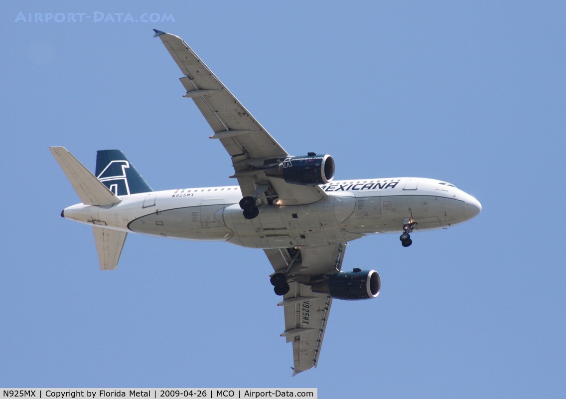N925MX, 2003 Airbus A319-112 C/N 1925, Mexicana A319