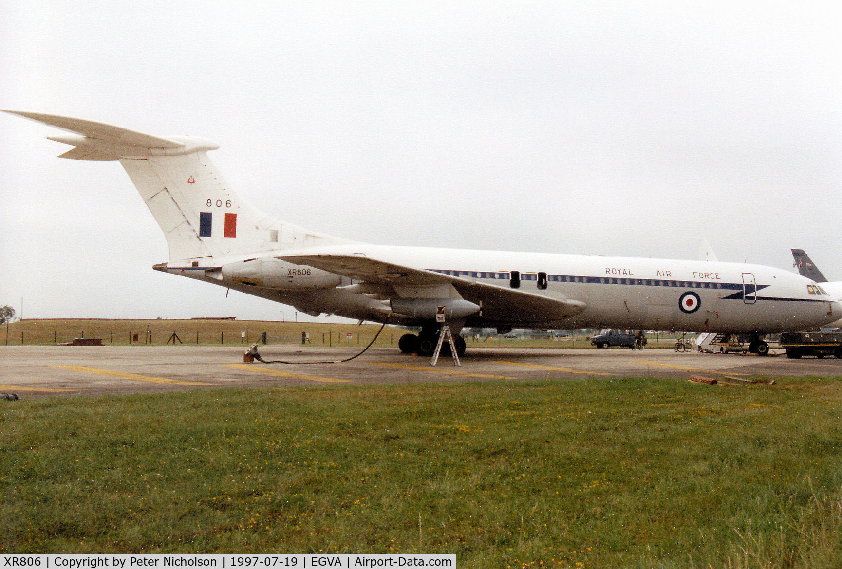 XR806, 1967 Vickers VC10 C.1K C/N 826, Another view of the 10 Squadron VC-10 C.1K, callsign Ascot 855, on display at the 1997 Intnl Air Tattoo at RAF Fairford.