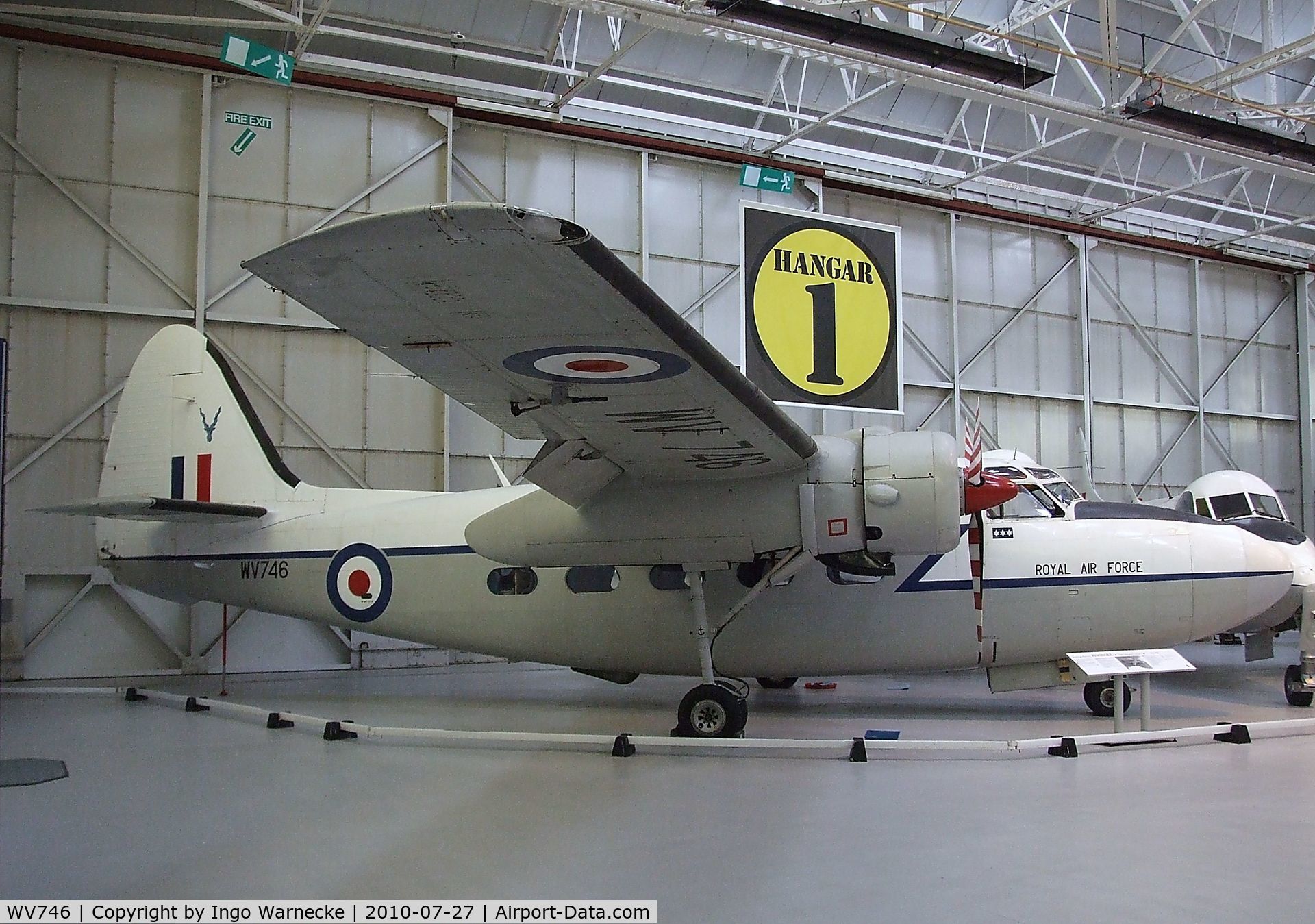 WV746, Hunting Percival P-66 Pembroke C1 C/N PAC/66/53, Hunting Percival P.66 Pembroke C1 at the RAF Museum, Cosford