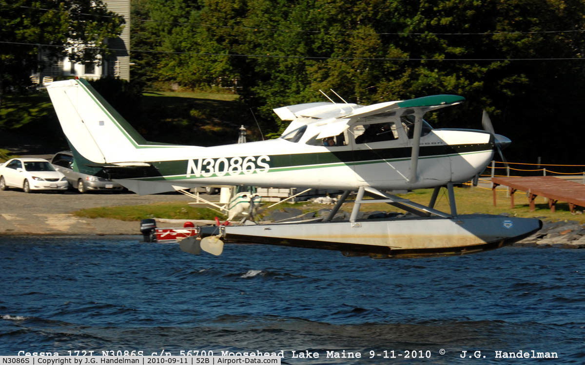 N3086S, Cessna 172I C/N 17256700, almost at splash down