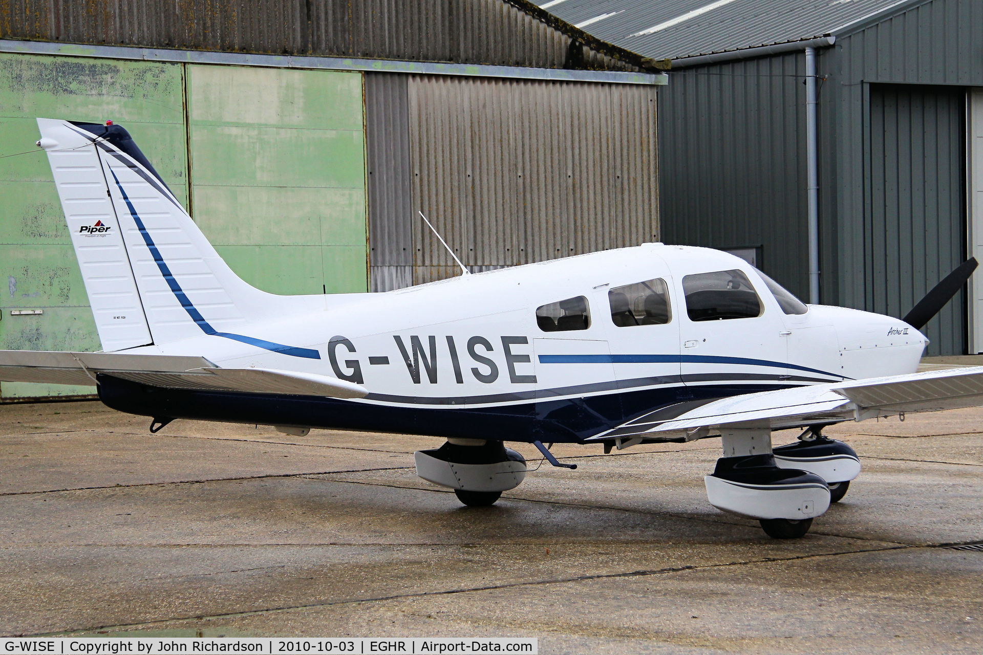 G-WISE, 2007 Piper PA-28-181 Cherokee Archer III C/N 28-43658, Parked Outside Maintemance