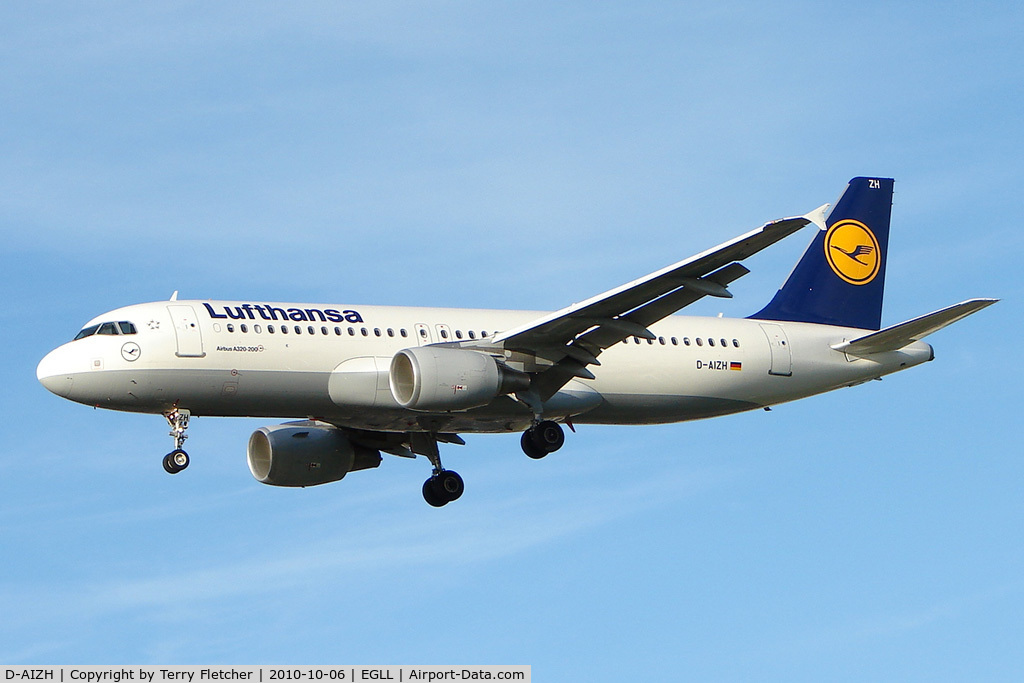 D-AIZH, 2010 Airbus A320-214 C/N 4363, 2010 Airbus A320-214, c/n: 4363 at Heathrow