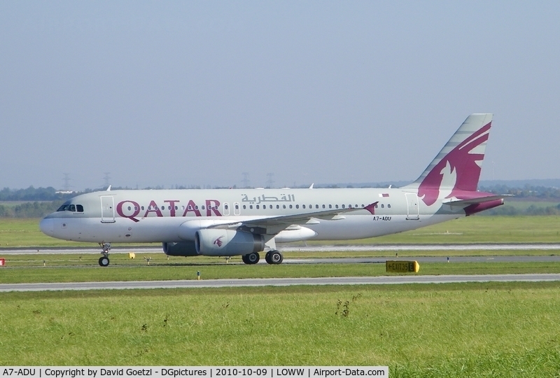 A7-ADU, 2007 Airbus A320-232 C/N 3071, Takeoff to Doha.