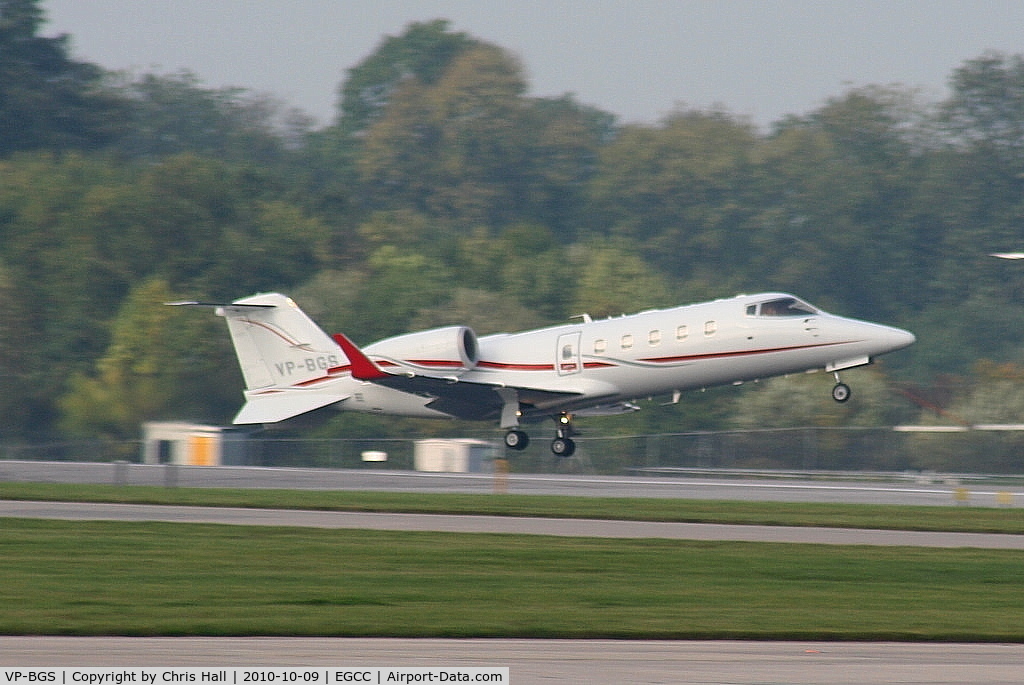 VP-BGS, 2005 Learjet 60 C/N 60-289, departing from RW05L