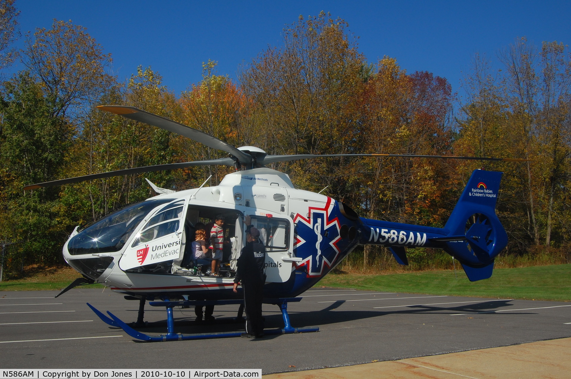 N586AM, 2008 Eurocopter EC-135P-2+ C/N 0709, MedEvac for University Hospitals and Rainbow Babies and Children's Hospital in Cleveland Ohio USA.

Taken at Solon Fire Department Open House.