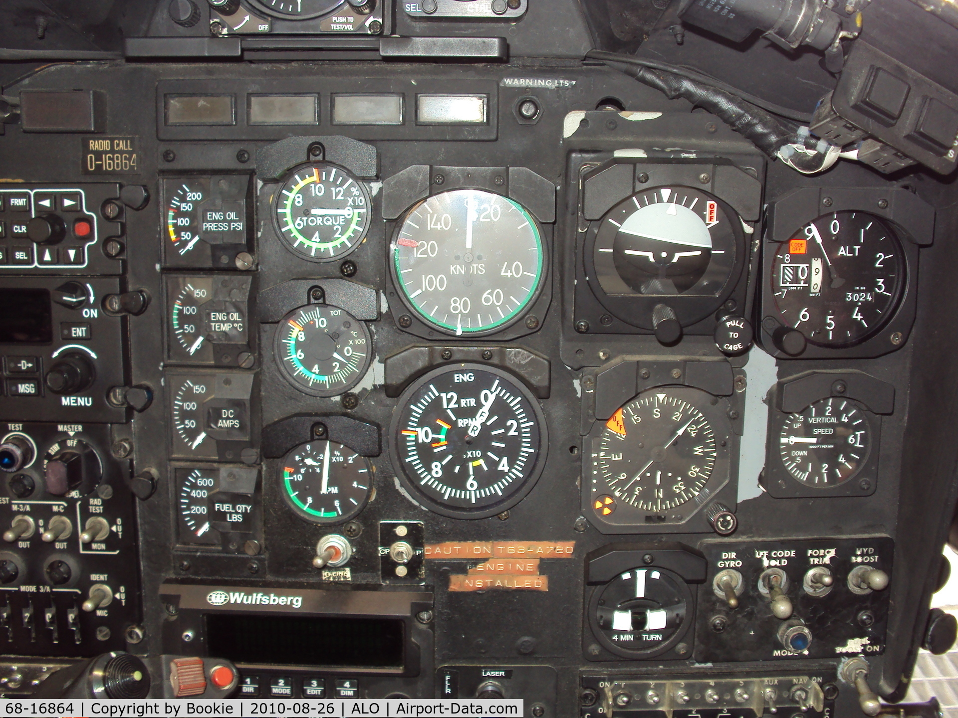 68-16864, 1968 Bell OH-58A Kiowa C/N 40178, Here's the old girl's instrument panel.  It's been upgraded, but still looks oh so familiar!