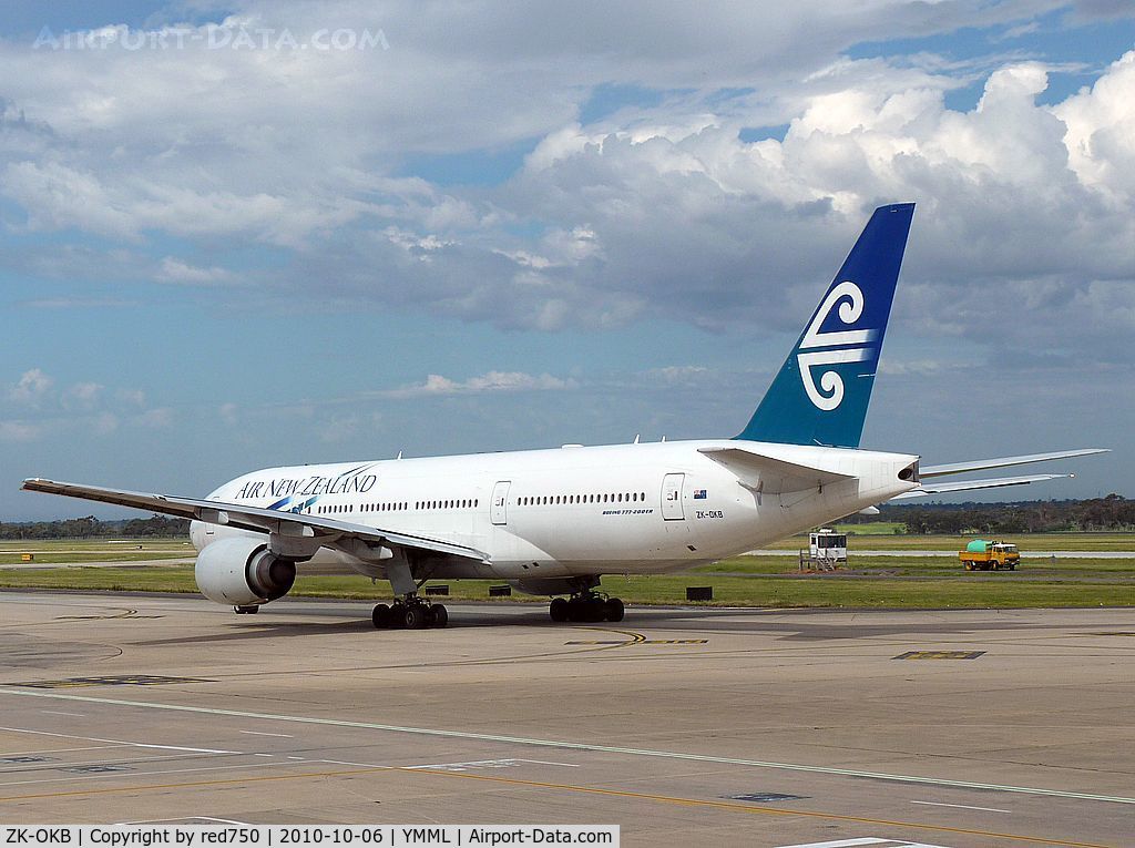 ZK-OKB, 2005 Boeing 777-219/ER C/N 34376, Air New Zealand Boeing 777 at Melbourne