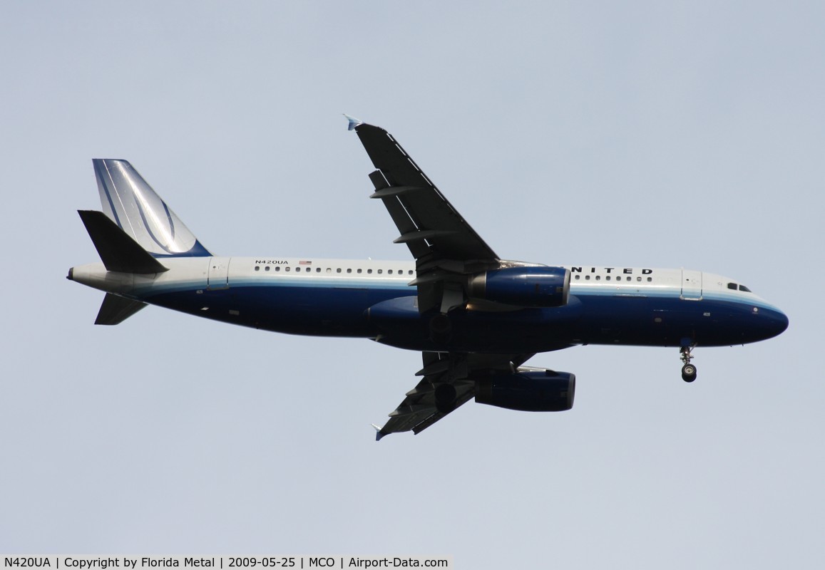 N420UA, 1994 Airbus A320-232 C/N 489, United A320