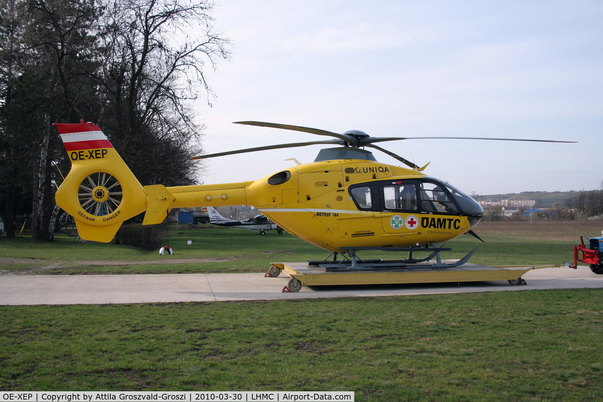 OE-XEP, 2001 Eurocopter EC-135T-2 C/N 0210, Miskolc Airport, Hungary