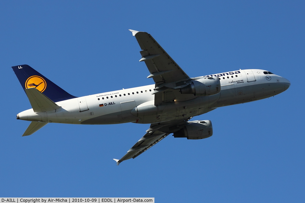 D-AILL, 1997 Airbus A319-114 C/N 689, Lufthansa, Airbus A319-114, CN: 689, Aircraft Name: Marburg