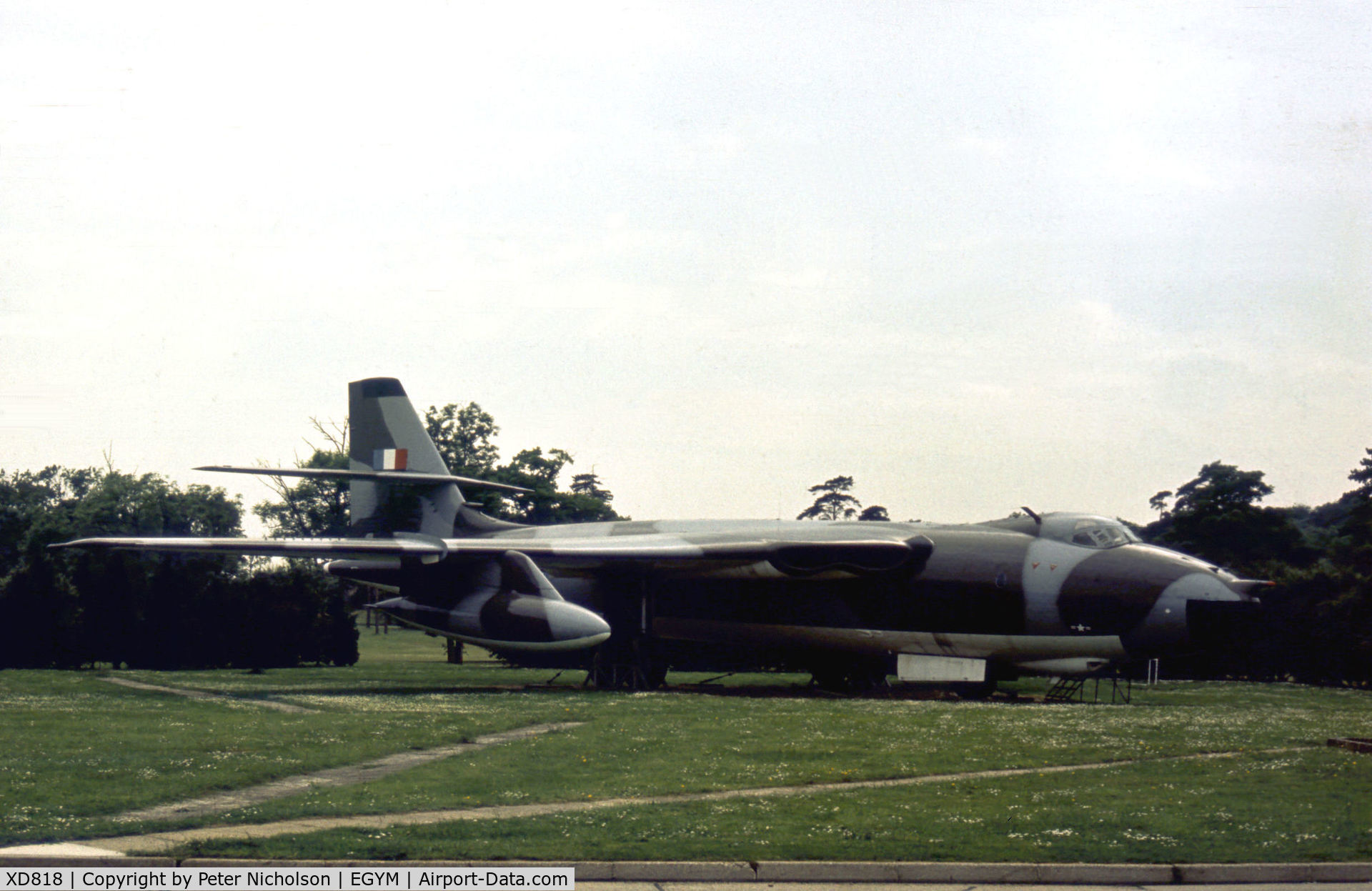 XD818, 1956 Vickers Valiant BK.1 C/N Not Found XD875, Valiant B(K).1 of 49 Squadron with RAF maintenance serial 7894M as gate guardian at RAF Marham in the Summer of 1978 before transfer to the RAF Museum firstly at Hendon and then Cosford.