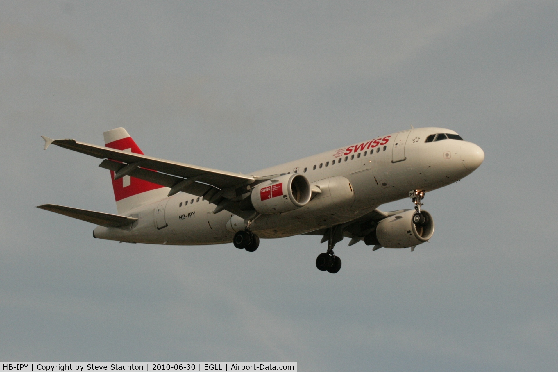 HB-IPY, 1996 Airbus A319-112 C/N 621, Taken at Heathrow Airport, June 2010