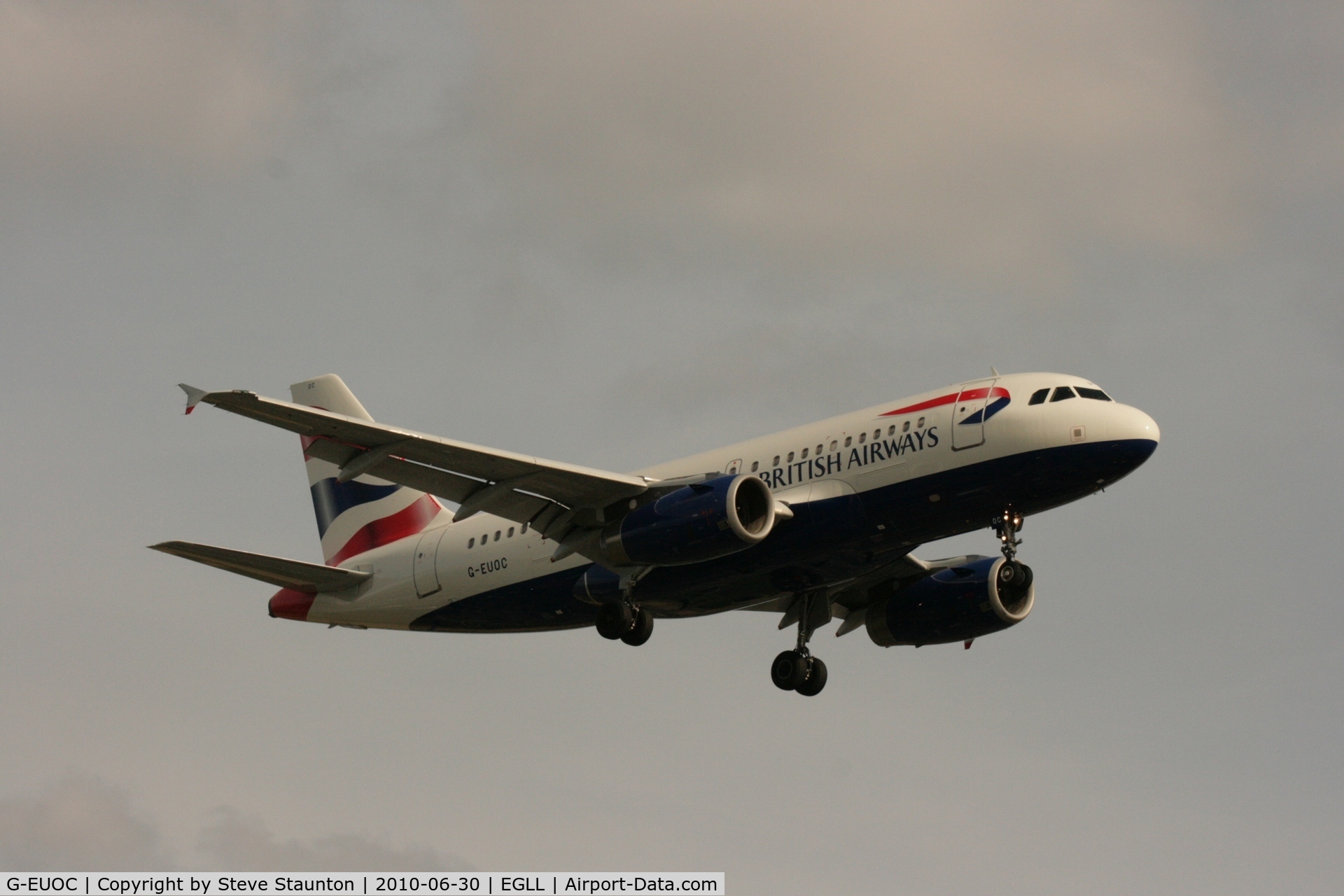 G-EUOC, 2001 Airbus A319-131 C/N 1537, Taken at Heathrow Airport, June 2010