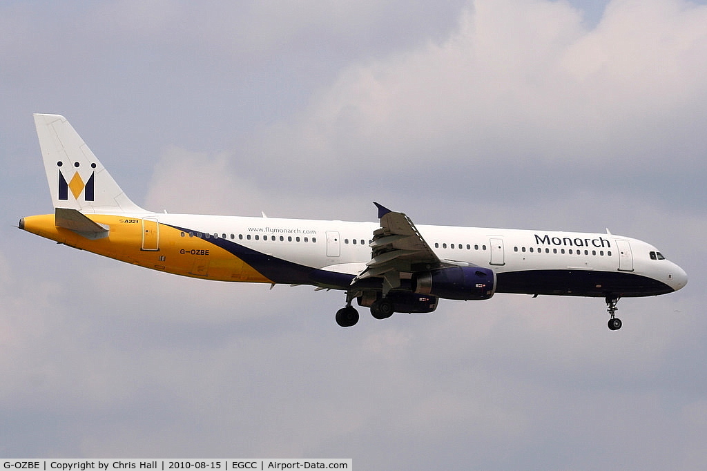 G-OZBE, 2002 Airbus A321-231 C/N 1707, Monarch Airlines