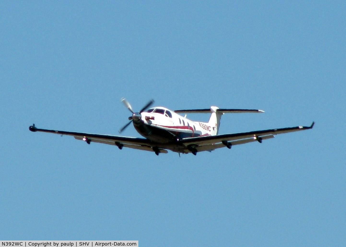 N392WC, 2000 Pilatus PC-12/45 C/N 392, Off of Runway 23 at Shreveport Regional.