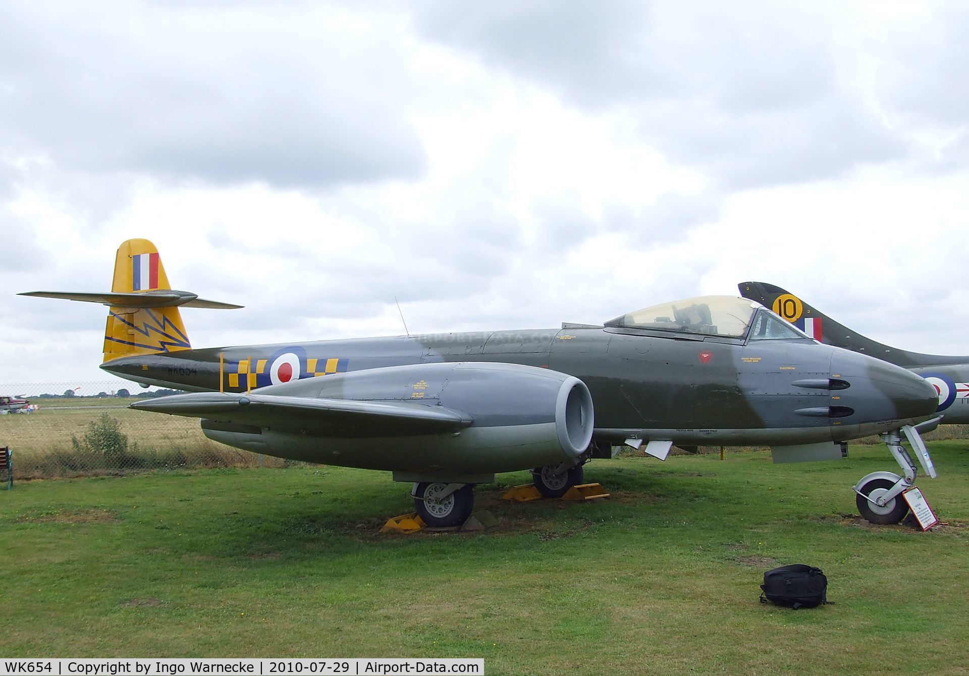 WK654, 1952 Gloster Meteor F.8 C/N Not found WK654, Gloster Meteor F8 at the City of Norwich Aviation Museum