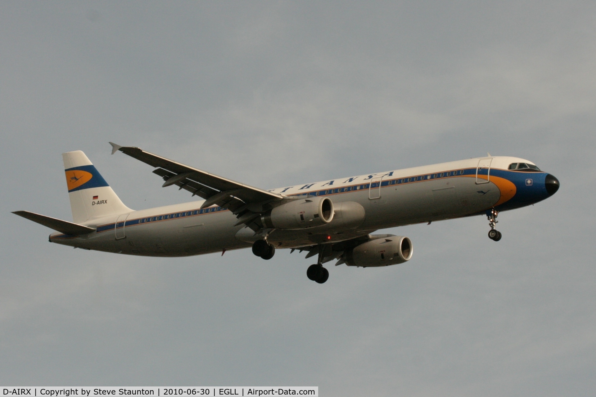 D-AIRX, 1998 Airbus A321-131 C/N 0887, Taken at Heathrow Airport, June 2010