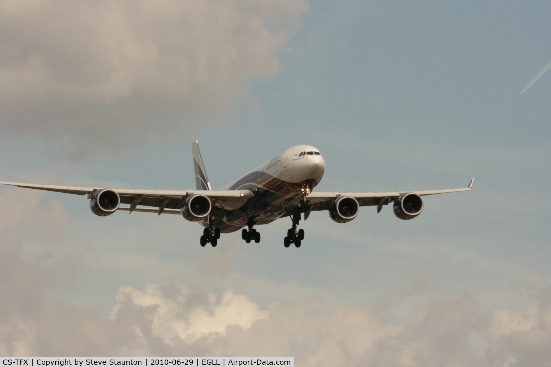 CS-TFX, 2008 Airbus A340-541 C/N 912, Taken at Heathrow Airport, June 2010