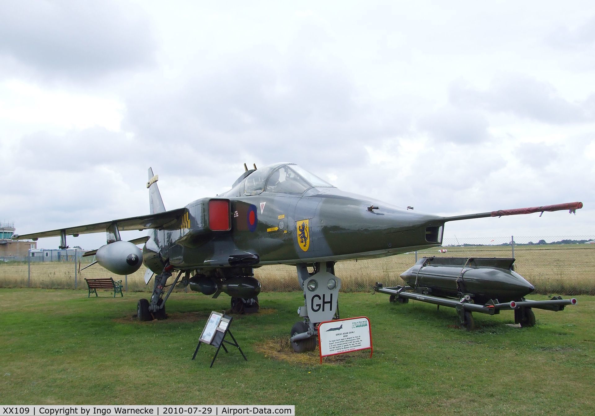 XX109, 1972 Sepecat Jaguar GR.1 C/N S2, SEPECAT Jaguar GR1 at the City of Norwich Aviation Museum