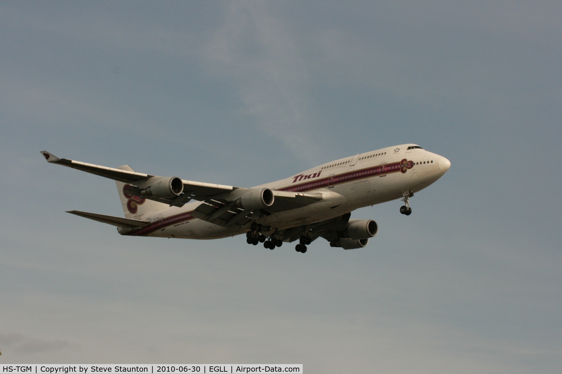 HS-TGM, 1992 Boeing 747-4D7 C/N 27093, Taken at Heathrow Airport, June 2010