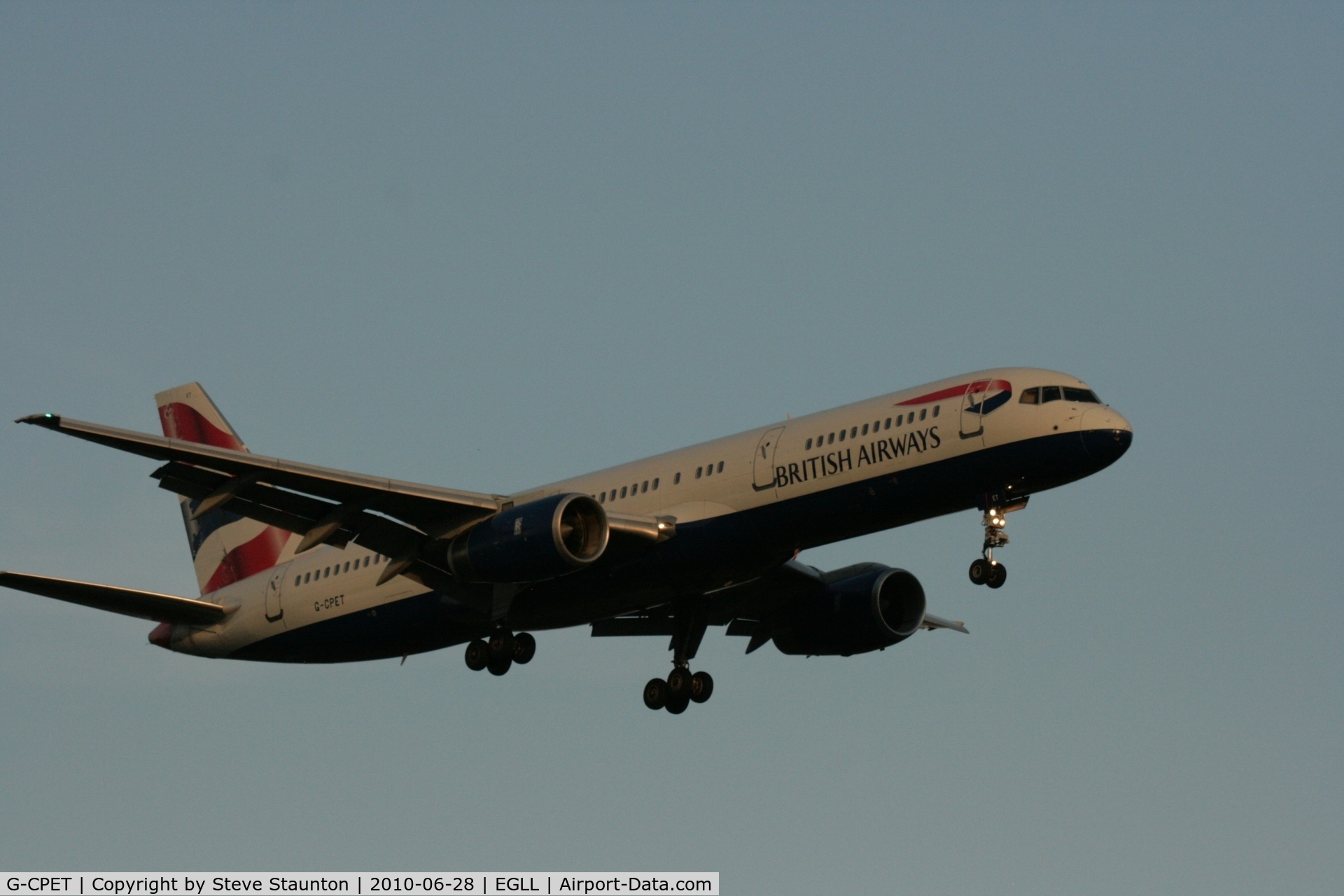 G-CPET, 1998 Boeing 757-236 C/N 29115, Taken at Heathrow Airport, June 2010