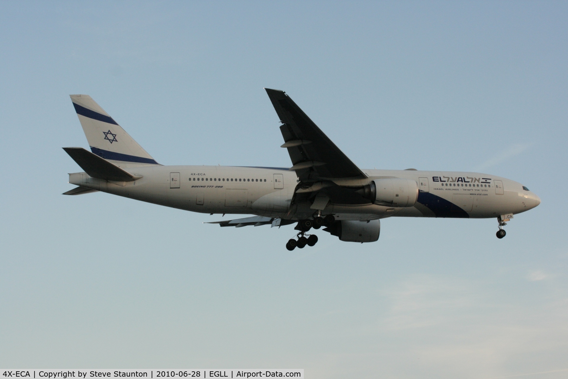4X-ECA, 2001 Boeing 777-258/ER C/N 30831, Taken at Heathrow Airport, June 2010