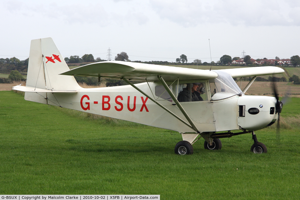 G-BSUX, 1991 Carlson Sparrow II C/N PFA 209-11794, Carlson Sparrow ll at Fishburn Airfield, October 2010.