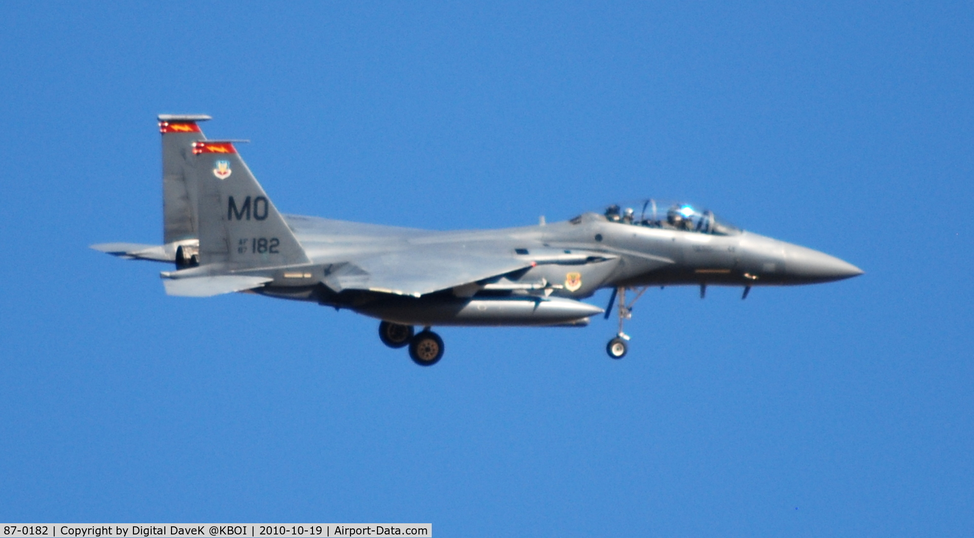 87-0182, 1987 McDonnell Douglas F-15E Strike Eagle C/N 1047/E022, Mountain Home AFB