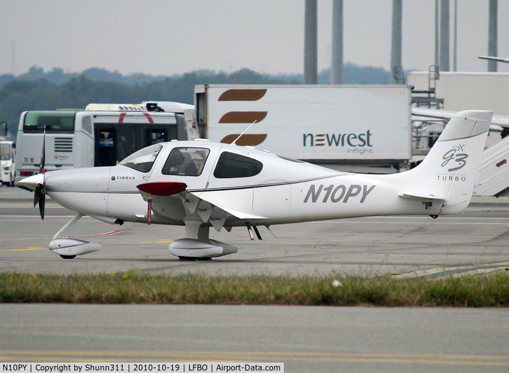N10PY, 2007 Cirrus SR22 C/N 2527, Parked at the General Aviation area...