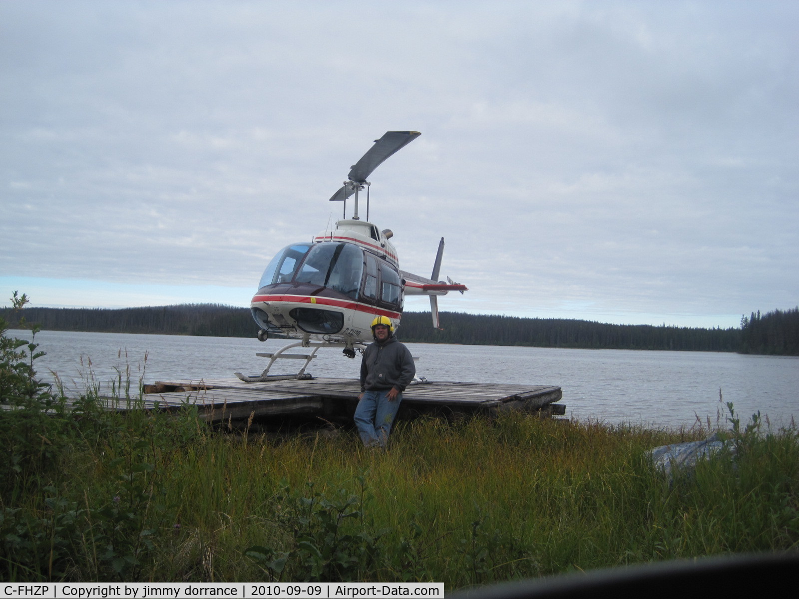 C-FHZP, 1973 Bell 206B-2 JetRanger C/N 1238, bare lake, bc