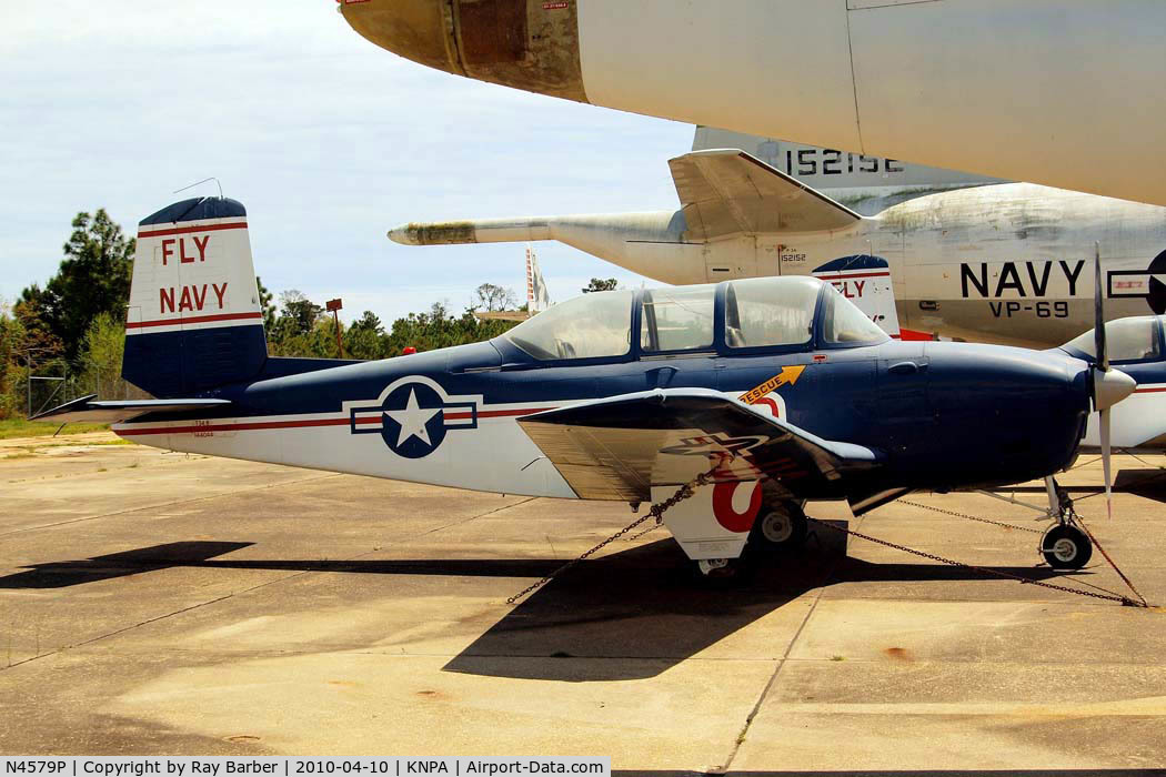 N4579P, 1957 Beech D-45 (T-34B) Mentor C/N BG-351, Beech T-34B Mentor [BG-351] Pensacola NAS~N 10/04/2010 Civil c/n not worn but registered as such when this photo was taken.