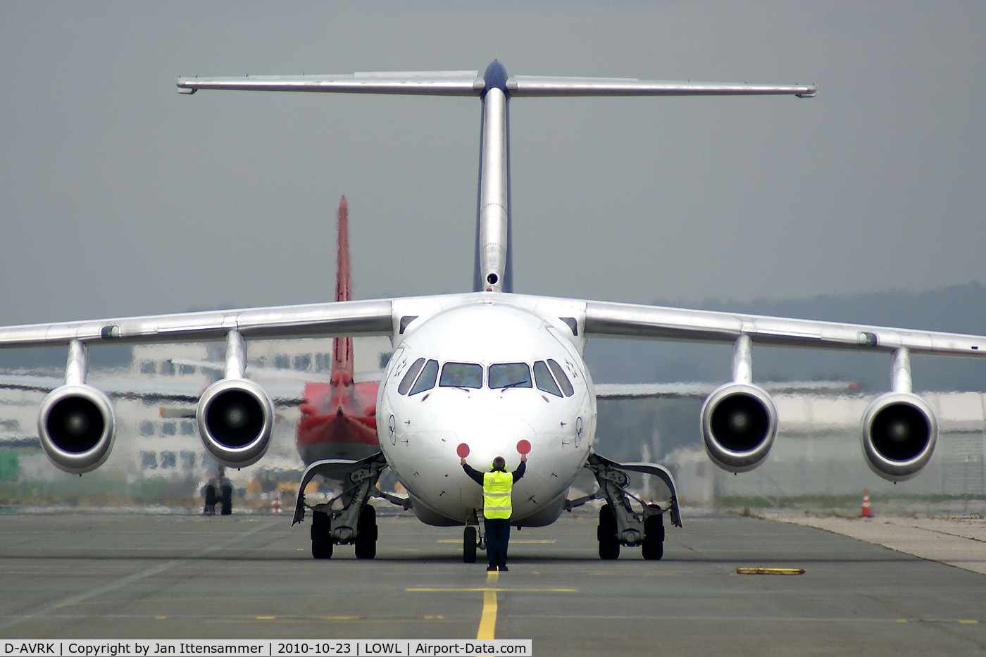 D-AVRK, 1996 British Aerospace Avro 146-RJ85 C/N E.2278, D-AVRK @ Linz Airport