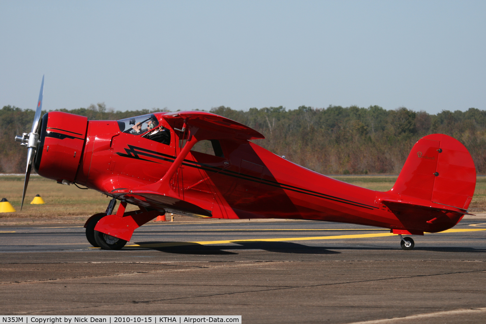 N35JM, 1944 Beech D17S Staggerwing C/N 6914, KTHA Beech party 2010 Seen here at the Beech party with the new reg N67738 in tha DB as the posted reg N35JM