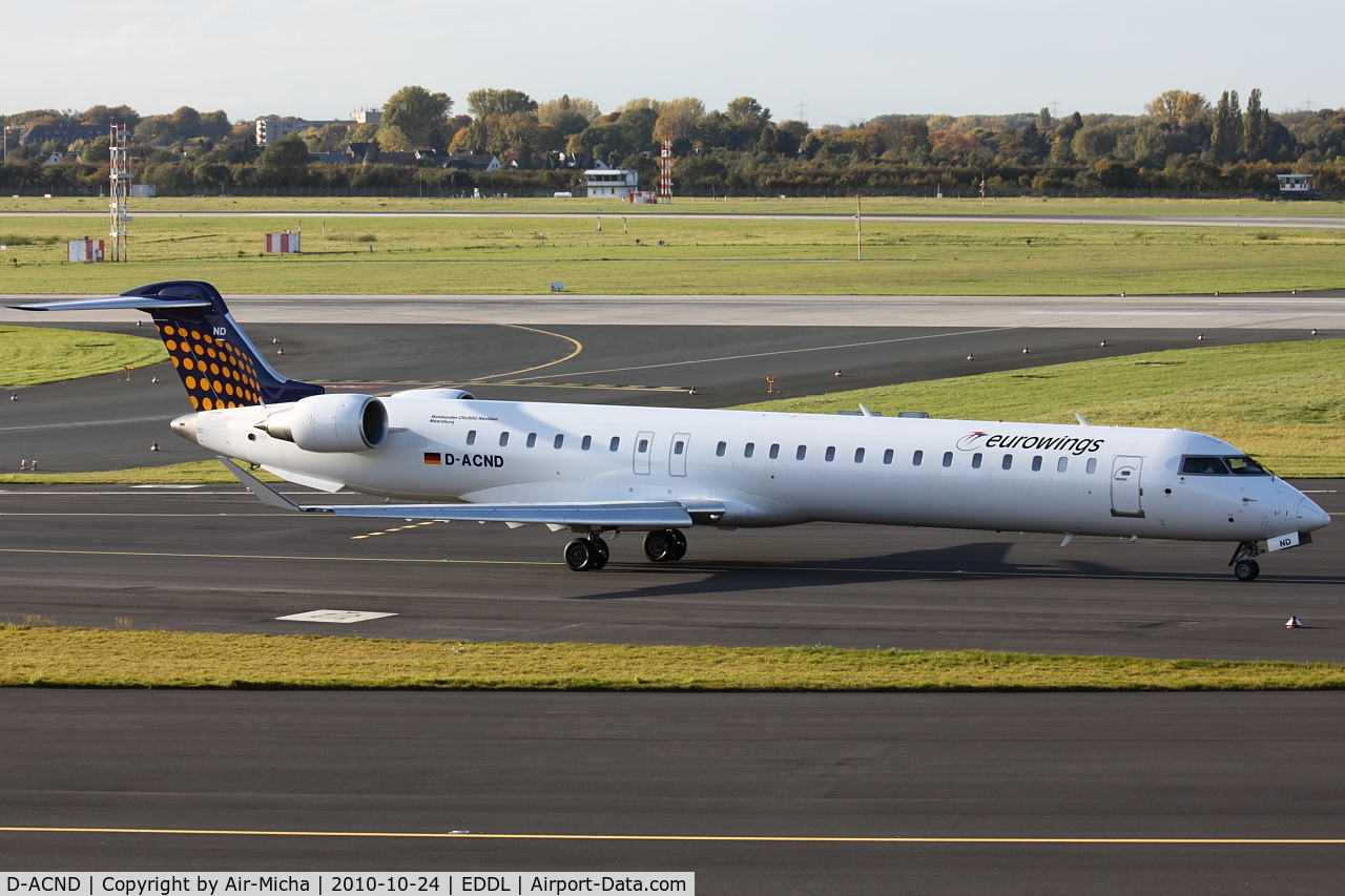 D-ACND, 2009 Bombardier CRJ-701 (CL-600-2C10) Regional Jet C/N 15238, Eurowings, Aircraft Name: Meersburg