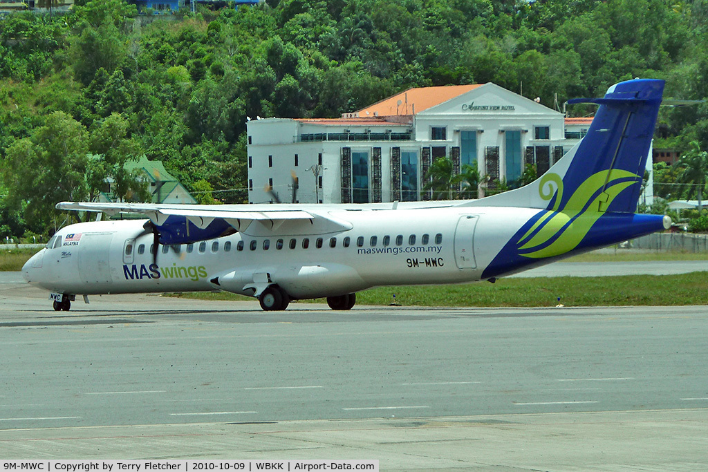 9M-MWC, 2009 ATR 72-212A C/N 863, MAS Wings , 2009 ATR 72-212A, c/n: 863 at Kota Kinabalu