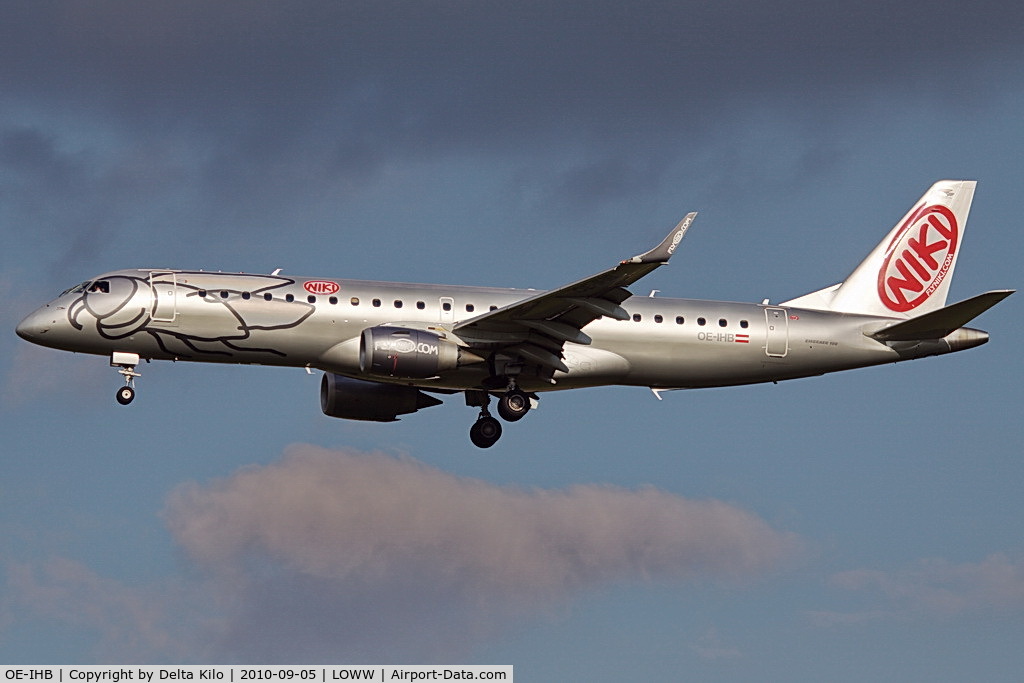OE-IHB, 2009 Embraer 190LR (ERJ-190-100LR) C/N 19000294, NLY [HG] flyNiki