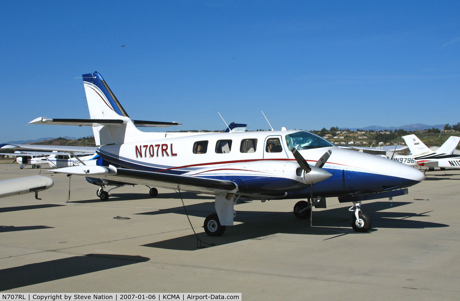 N707RL, 1981 Cessna T303 Crusader C/N T30300008, locally-based 1981 Cessna T303 on Channel Islands Aviation ramp