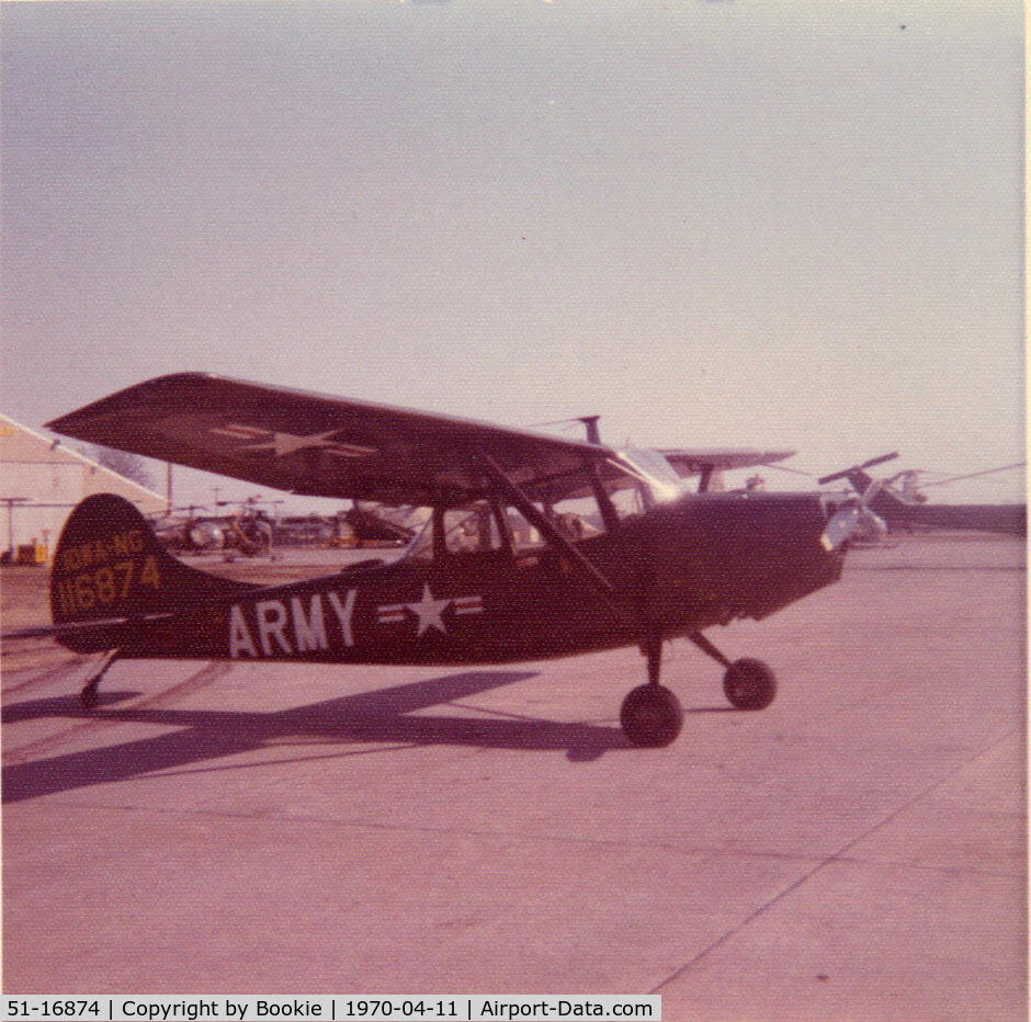 51-16874, 1951 Cessna L-19A Bird Dog C/N 22708, This bird used to fly for the Guard near Davenport, Iowa back in the 1970's.  It's where abouts are unknown.