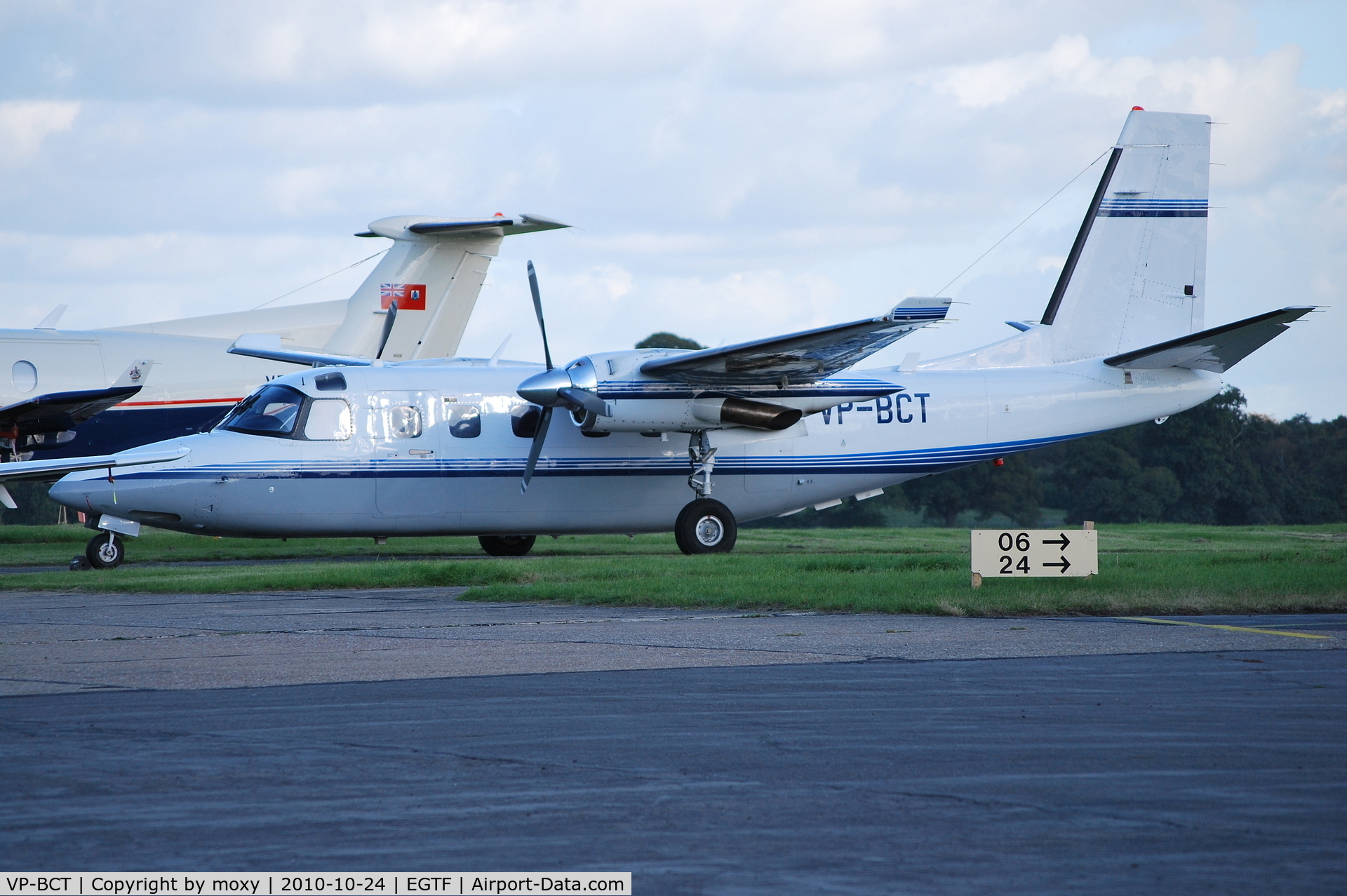 VP-BCT, 1986 Gulfstream Aerospace 695B Jetprop 1000B C/N 96208, Twin Commander 659B at Fairoaks.