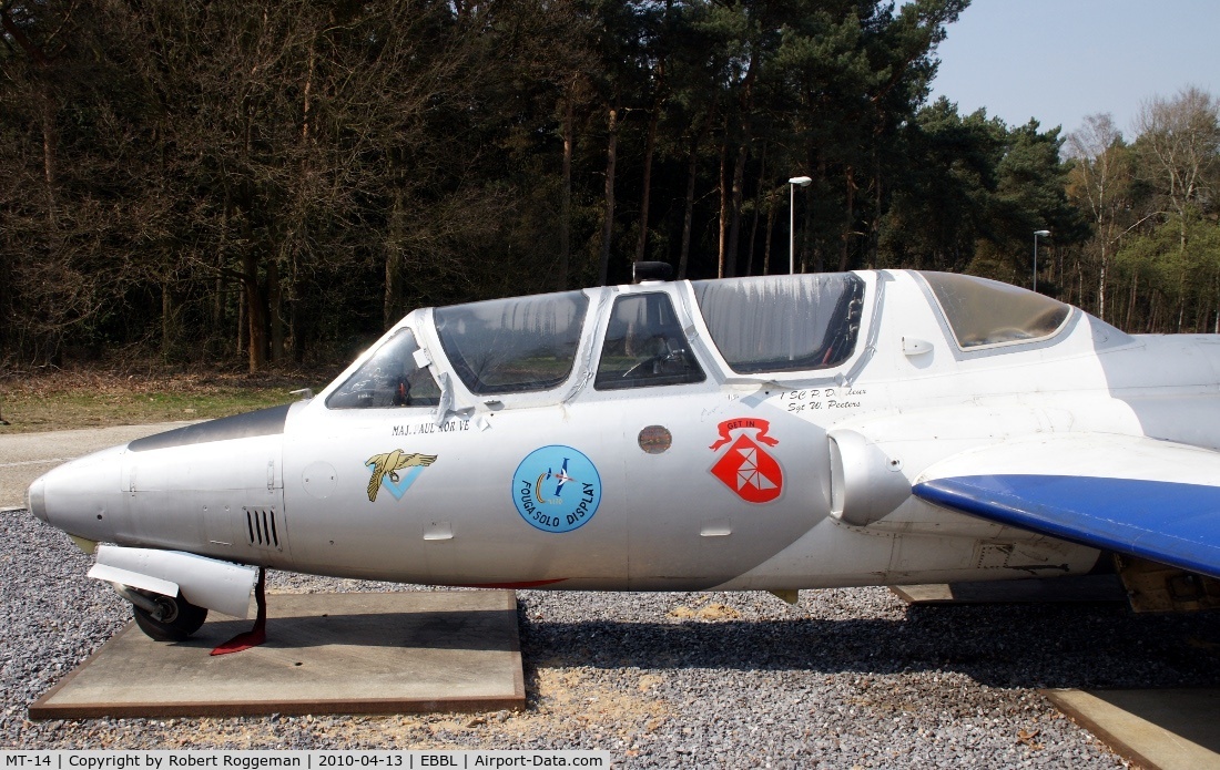 MT-14, Fouga CM-170R Magister C/N 271, Preserved Kleine-Brogel Air Museum in its original democolors 