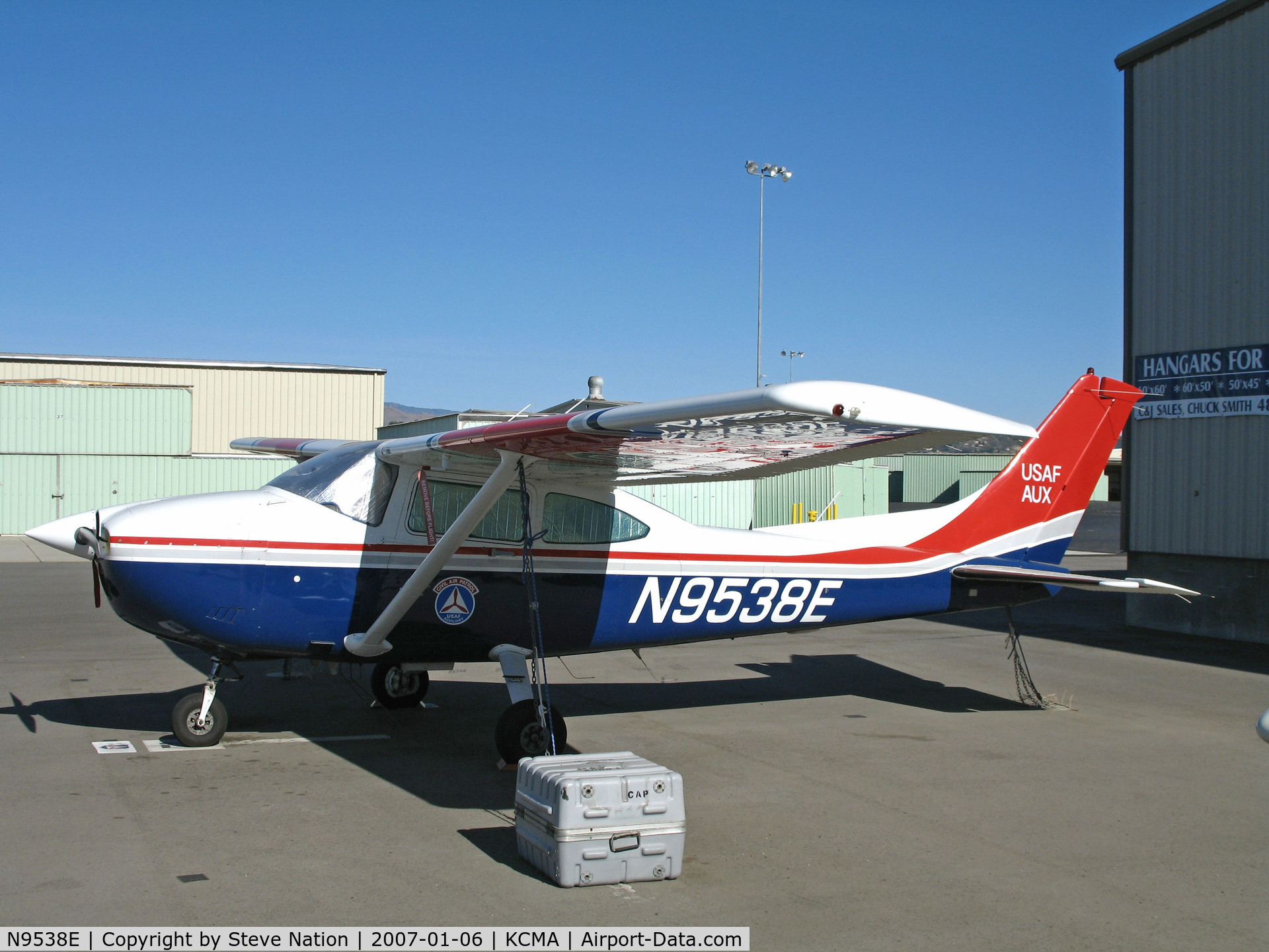 N9538E, 1984 Cessna 182R Skylane C/N 18268422, USAF AUX (Civil Air Patrol) 1984 Cessna 182R at Camarillo, CA home base on sunny January day