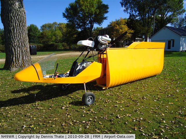 N49WR, 2006 Kolb Firestar C/N FS00-4-00049, A 503 Rotax powered  2 cyl, two stroke engine with a three bladed prop.  This airplane is very easy to fly but with the freewheeling prop it really slows down quickly when you pull the power back……… and it takes a steep approach angle to keep the speed up