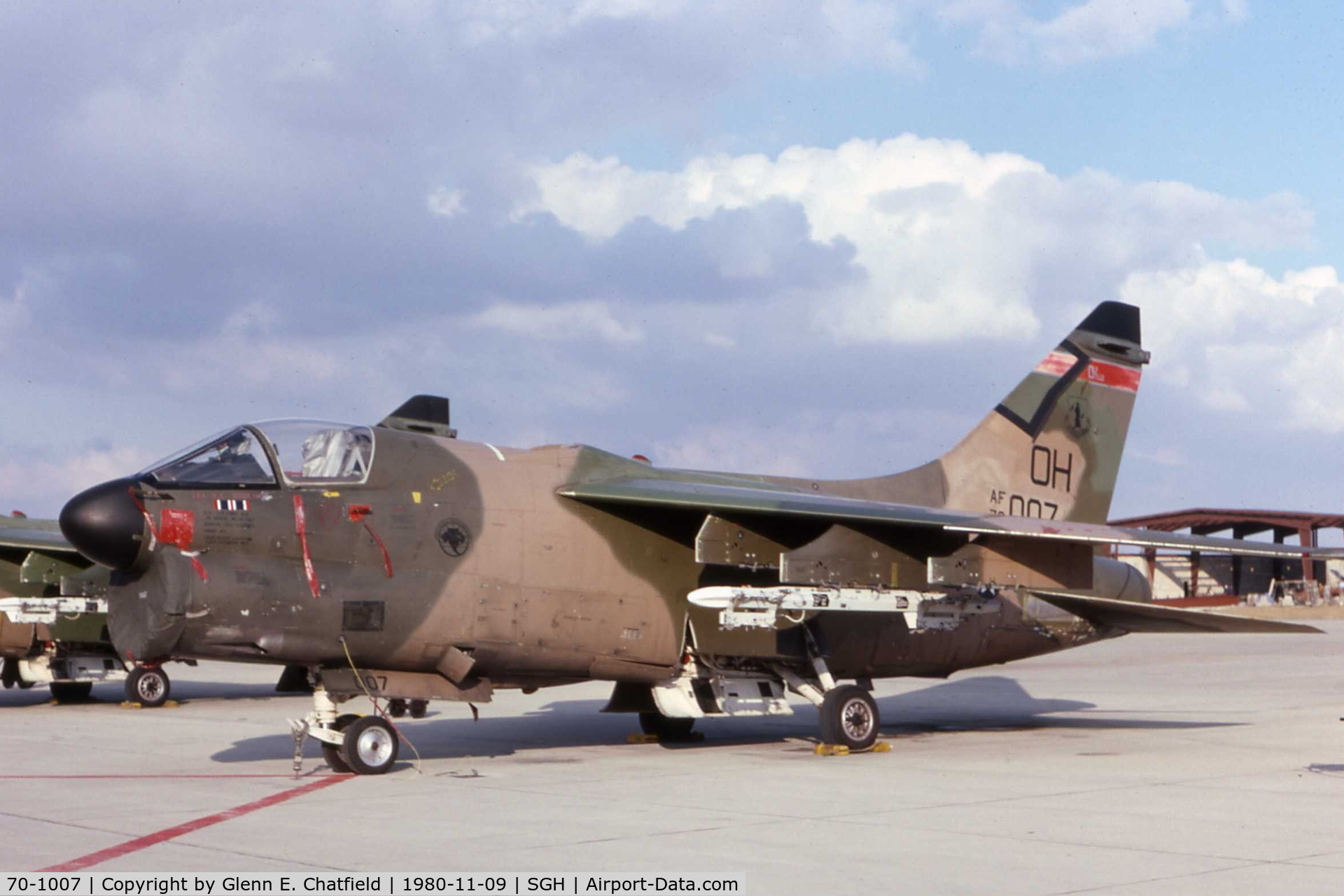 70-1007, 1970 LTV A-7D Corsair II C/N D-153, Parked on the ANG ramp