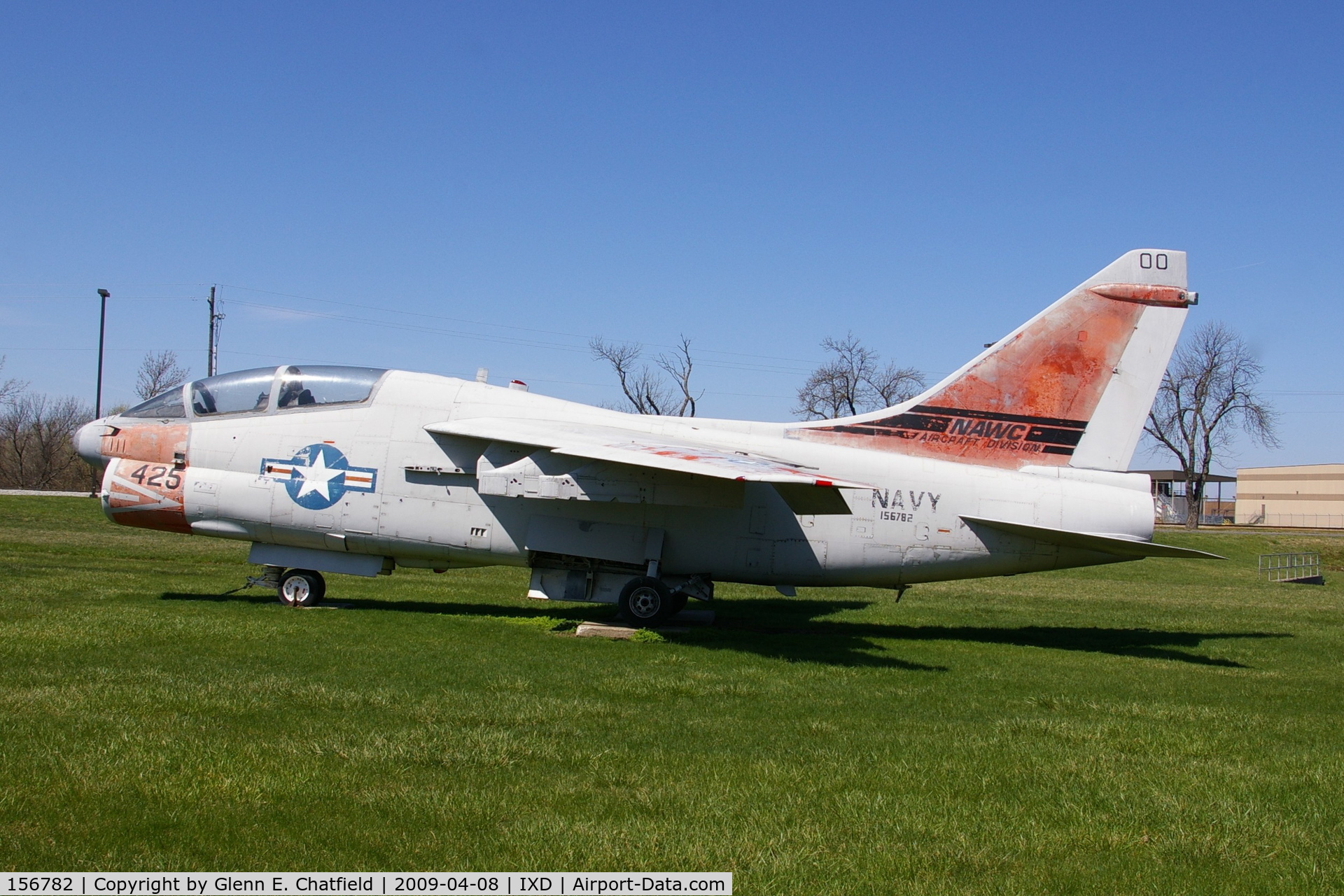 156782, LTV TA-7C Corsair II C/N E-049, Displayed by the Army National Guard area