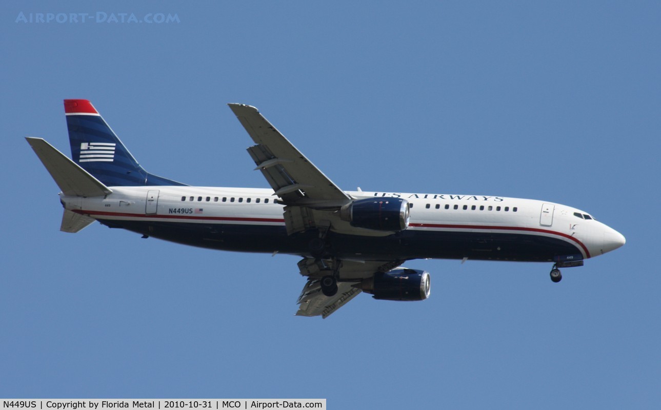 N449US, 1990 Boeing 737-4B7 C/N 24893, US Airways 737-400